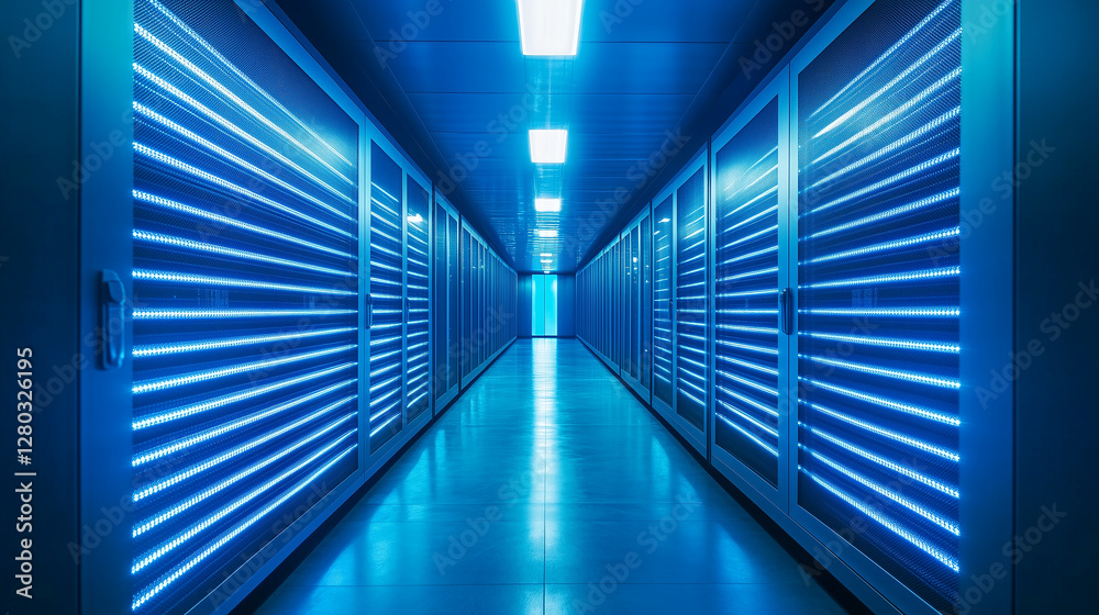 Obraz premium abstract blue tunnel