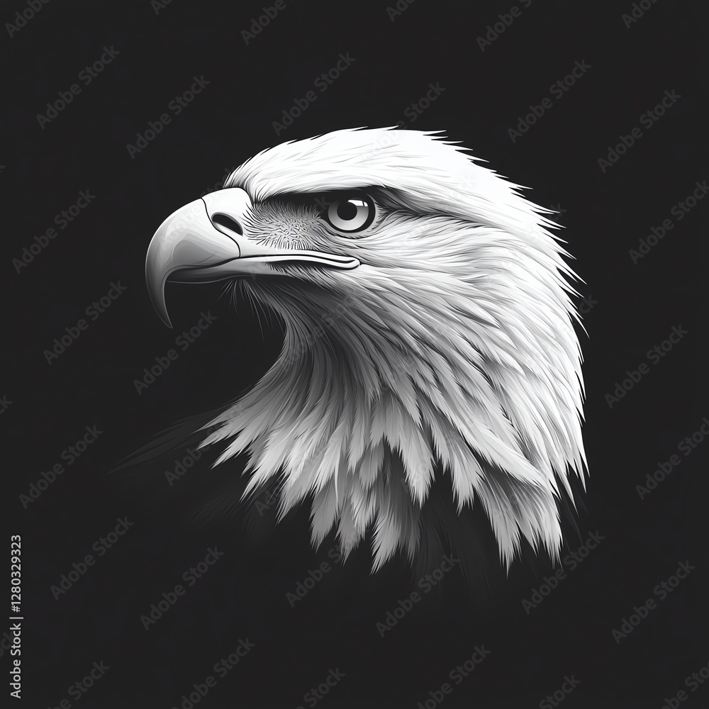 Majestic eagle with detailed feathers and eyes. Majestic eagle with detailed feathers and eyes.