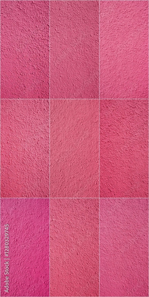 Fototapeta premium A series of pink images with a pink background. The images are all different shades of pink. The mood of the images is playful and fun