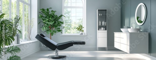Modern Spa Room with Reclining Chair photo
