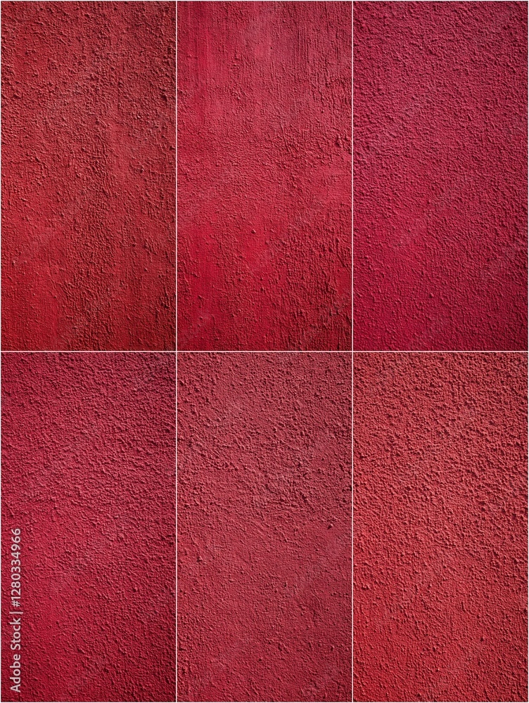 Fototapeta premium A close up of a red carpet with a red background. The carpet is made up of six different shades of red