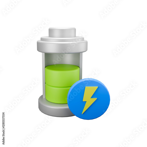 Wallpaper Mural a 3D rendered of Eco battery isolated on white  Torontodigital.ca