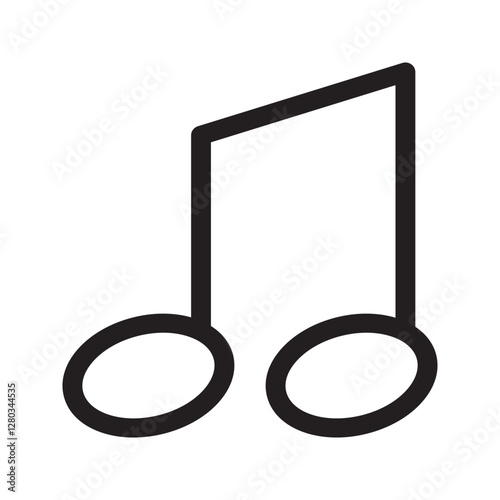 Minimalist emoticon with music notes, ideal for music lovers.