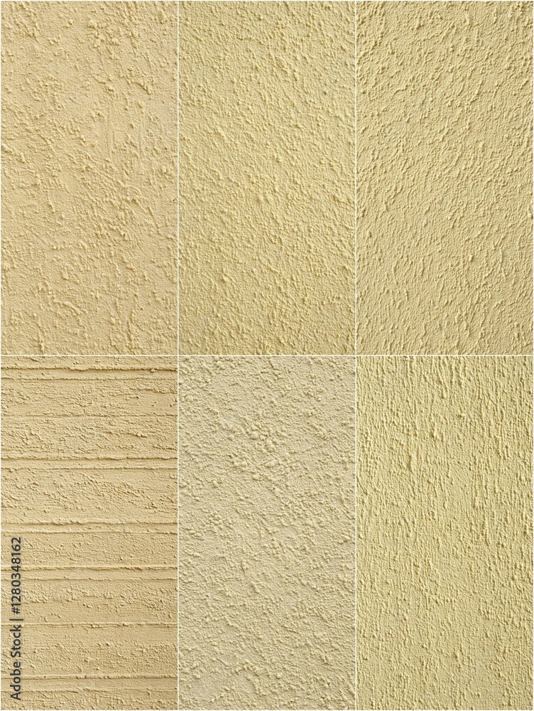 Fototapeta premium The image is a collage of different textures and colors, with a focus on the color yellow. The various textures and colors create a sense of depth and dimension, making the image visually interesting
