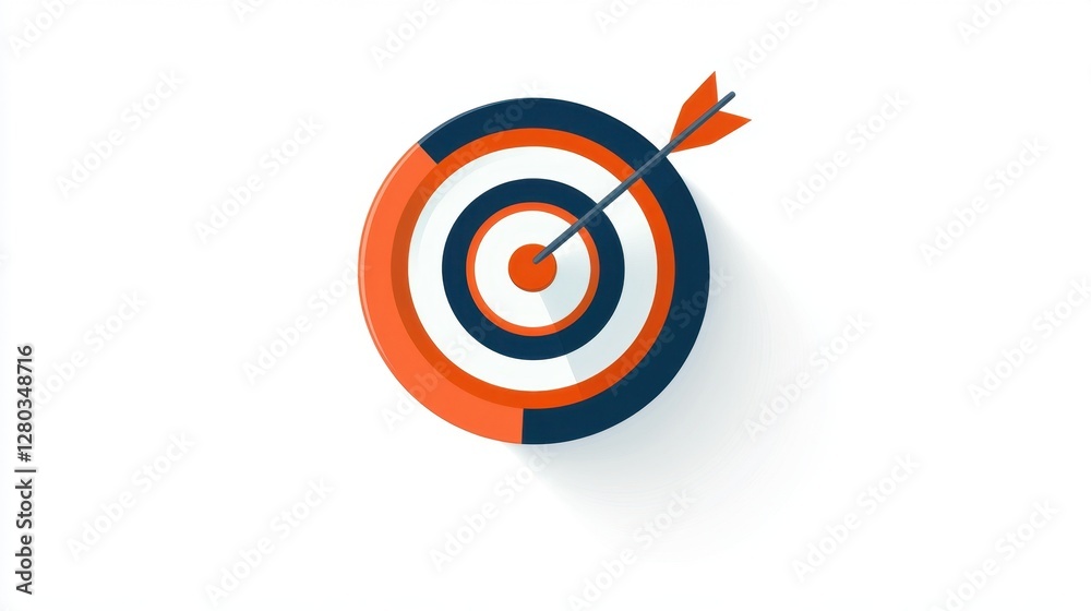 A colorful target with an arrow hitting the center, symbolizing precision and goal achievement. A colorful target with an arrow hitting the center, symbolizing precision and goal achievement.