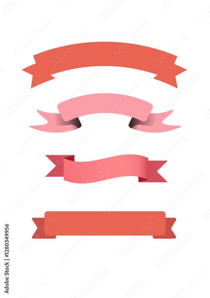 Set of Ribbon Banner Label Collection – Vector Illustration Set of Ribbon Banner Label Collection – Vector Illustration