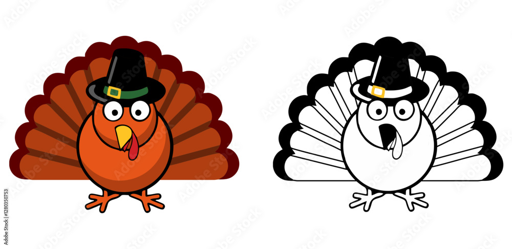 Fototapeta premium Turkey icon thanks giving