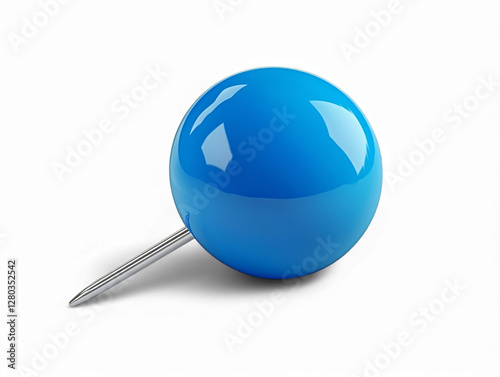 Wallpaper Mural Glossy blue pushpin on transparent background Torontodigital.ca