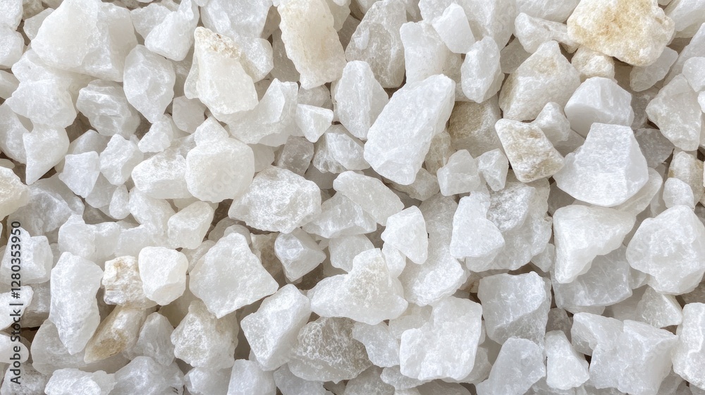 White Quartz Gravel Texture: A Close-Up View of Natural Stone White Quartz Gravel Texture: A Close-Up View of Natural Stone