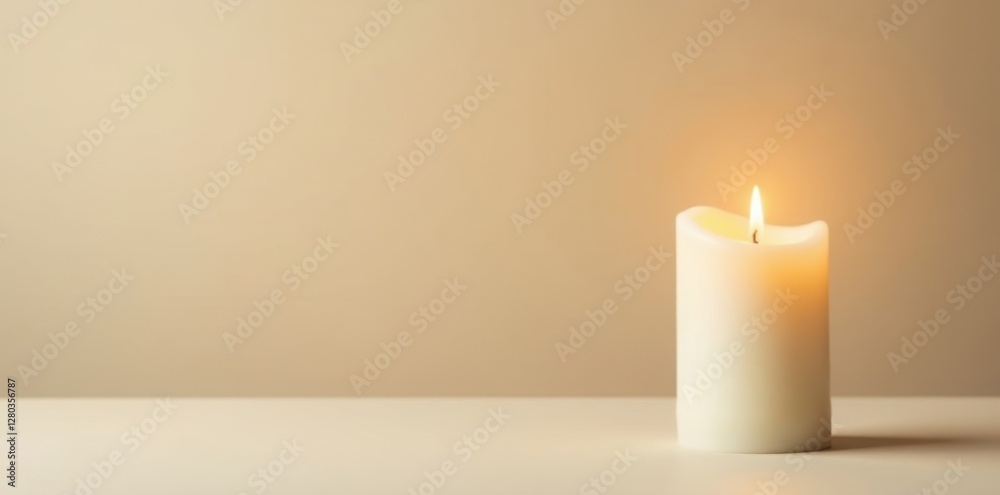 custom made wallpaper toronto digitalBurning white candle against a beige textured backdrop Perfect for sympathy cards , remembrance, wax