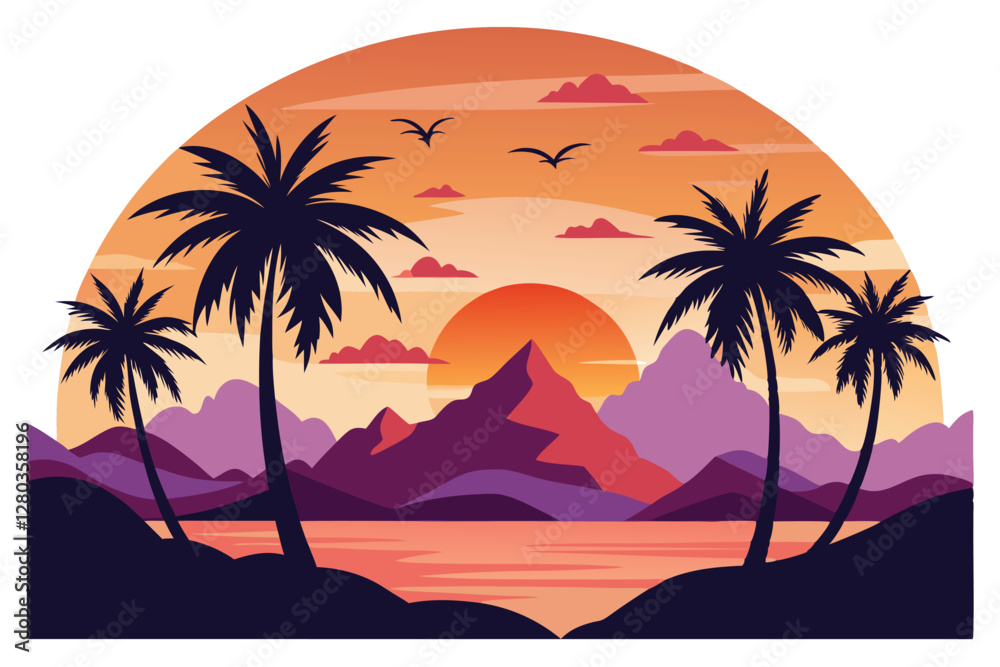 Fototapeta premium palm tree on the beach