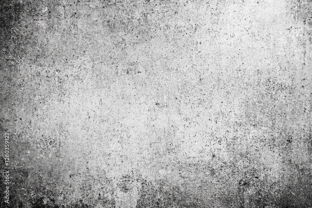Obraz premium Neutral gray abstract background with aged paper texture, grainy noise and scratch details for versatile branding applications, clean space for text integration