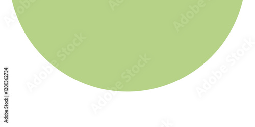 Green semicircle geometric minimalist shape