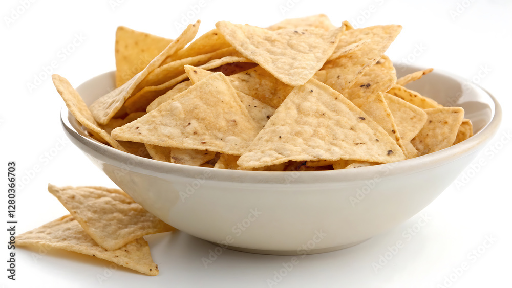 Delicious triangular tortilla chips perfect for snacking and entertaining. Delicious triangular tortilla chips perfect for snacking and entertaining.