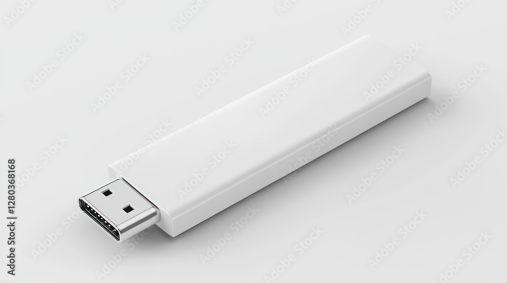 White HDMI Adapter Mockup: Sleek and Modern Design for Digital Connectivity White HDMI Adapter Mockup: Sleek and Modern Design for Digital Connectivity