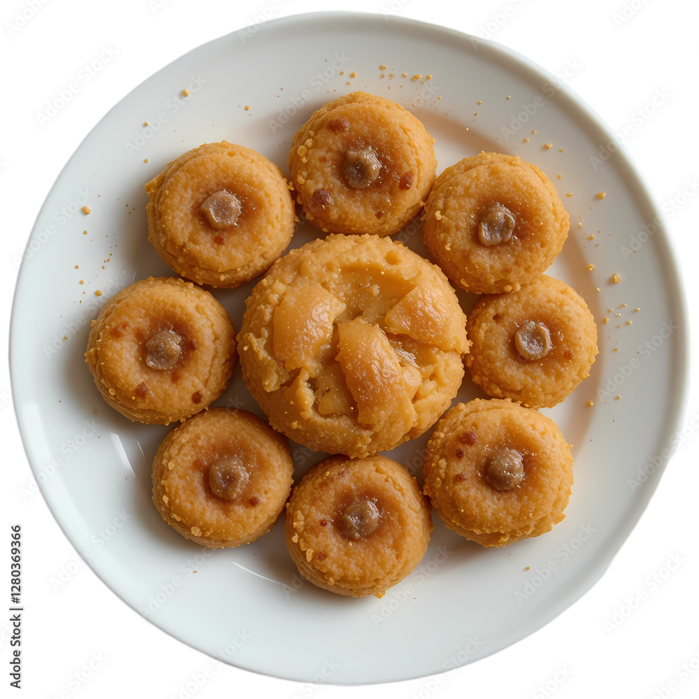 Delectable Kunafa Bites: Recipe & Images isolated on transparent background Delectable Kunafa Bites: Recipe & Images isolated on transparent background