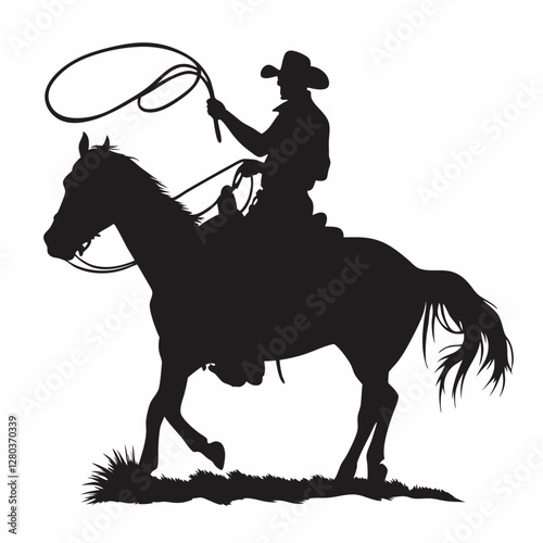 cowboy riding horse
