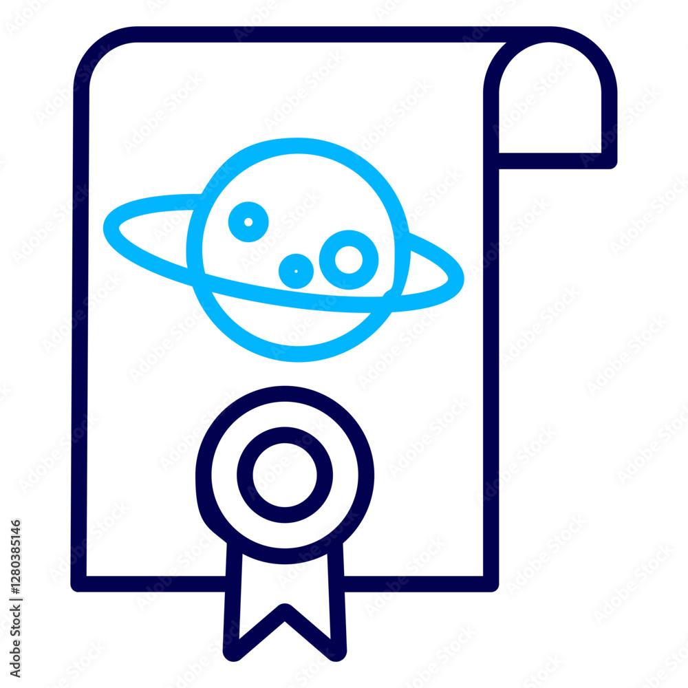 astrophysics document Outline Color icon astrophysics document Outline Color icon