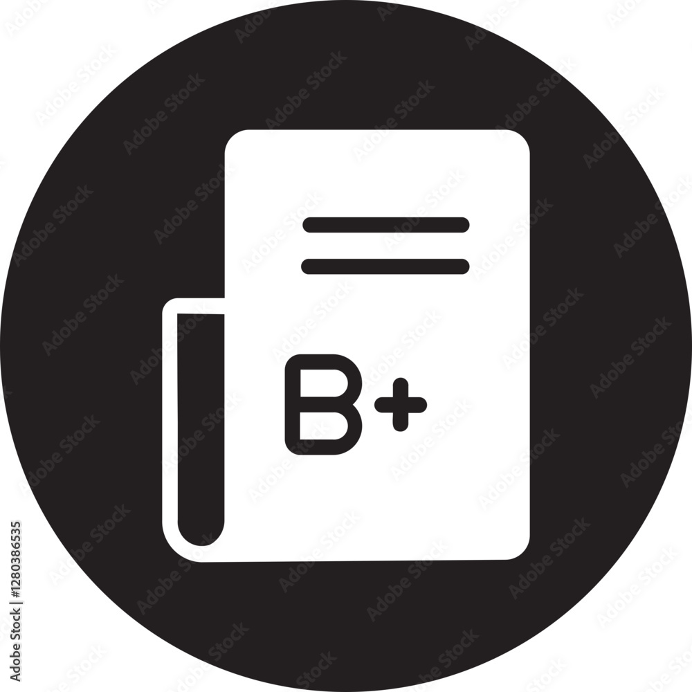 Obraz premium exam glyph icon