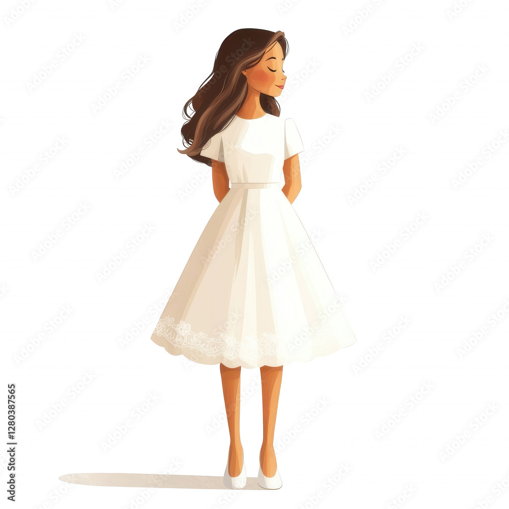 Charming Cartoon Woman at Easter Service- Religious Easter Cliparts Charming Cartoon Woman at Easter Service- Religious Easter Cliparts