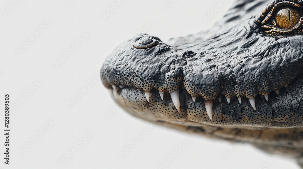 Obraz premium Close-up of a Young Crocodile's Jaw, Wild Nature Photography