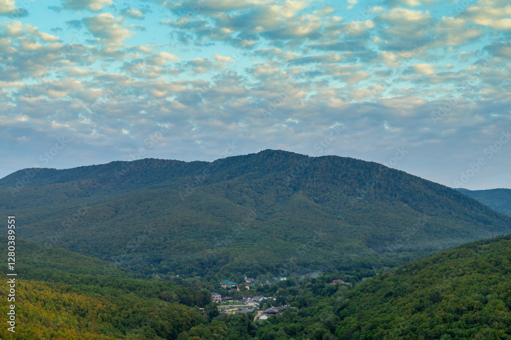 Fototapeta premium Picturesque view of green valley in summer