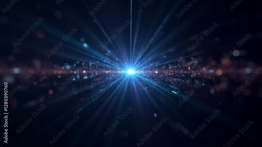 Abstract Futuristic Light Streaks, Hyper Speed Journey Through Space Time