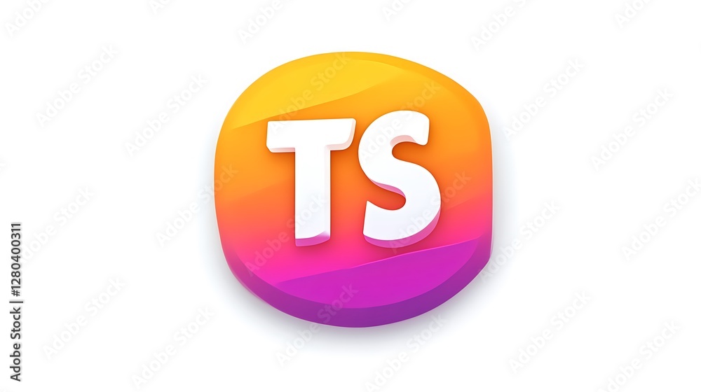 Colorful Three Dimensional TS Logo Design Colorful Three Dimensional TS Logo Design
