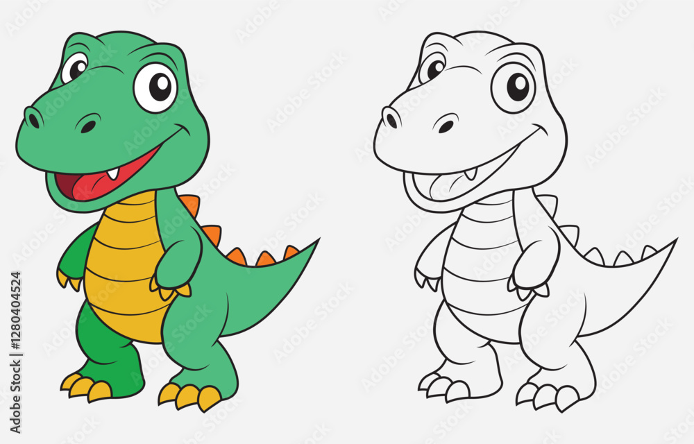 Cute cartoon dinosaur vector art Illustration Isolated on white background
Cute cartoon dinosaur vector art Illustration Isolated on white background