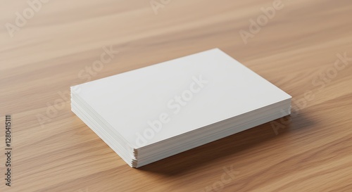 Elegant Business Card Mockup with Premium Paper Texture – Customizable Logo & Text Design on Clean Background photo