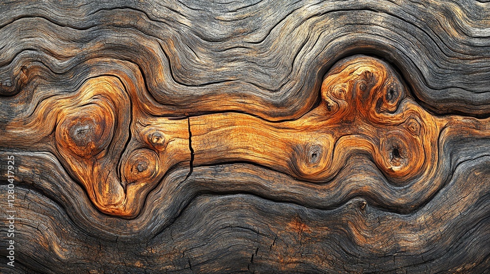 Unique patterns in aged wooden texture. Unique patterns in aged wooden texture.