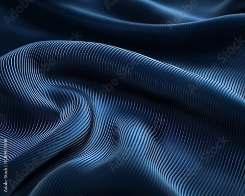 Wallpaper Mural Abstract navy blue fabric folds Torontodigital.ca
