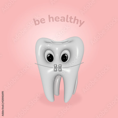 A Tooth with a Brace, 3D Character