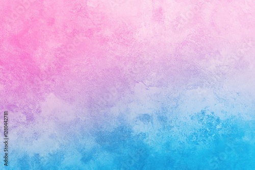 Abstract pink and blue watercolor wash background.