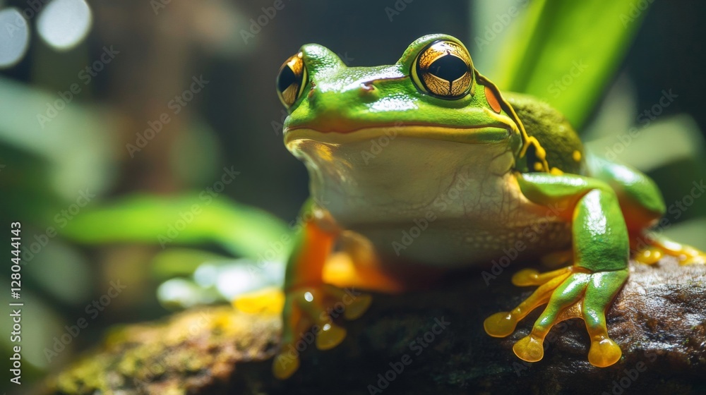 Green Tree Frog Closeup Green Tree Frog Closeup