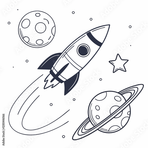 rocket in space