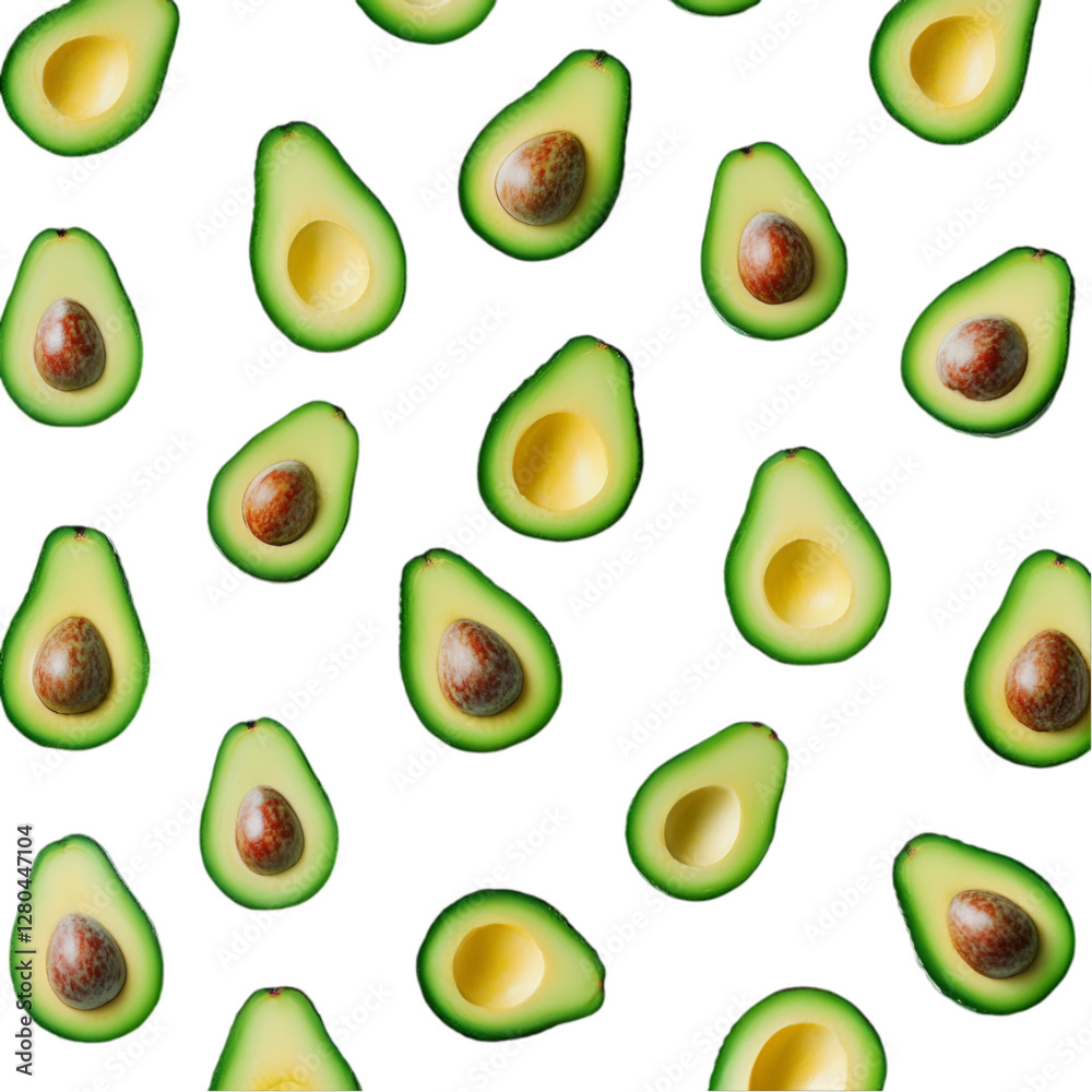 Fresh avocados display white background photostock minimalist top-down view healthy eating Fresh avocados display white background photostock minimalist top-down view healthy eating
