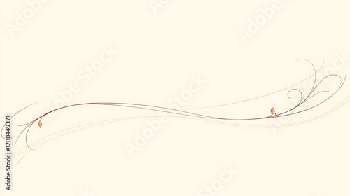 Wallpaper Mural Elegant Swirling Lines and Delicate Floral Design Torontodigital.ca