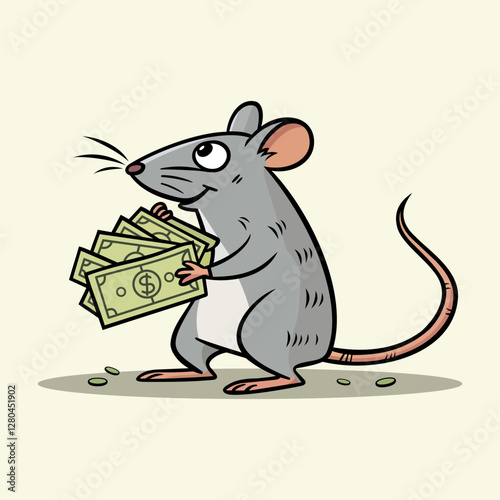Corruption symbol rat image vector