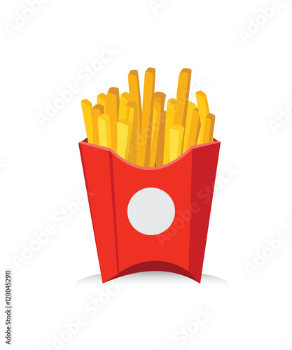 French potato pack box isolated illustration stock illustration