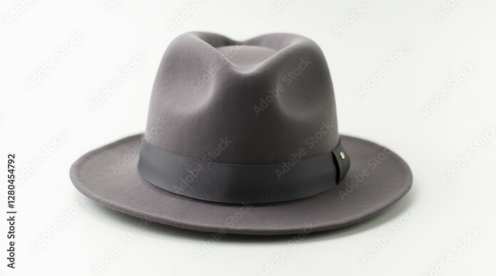 Stylish Fedora Hat on White Background Stylish Fedora Hat on White Background