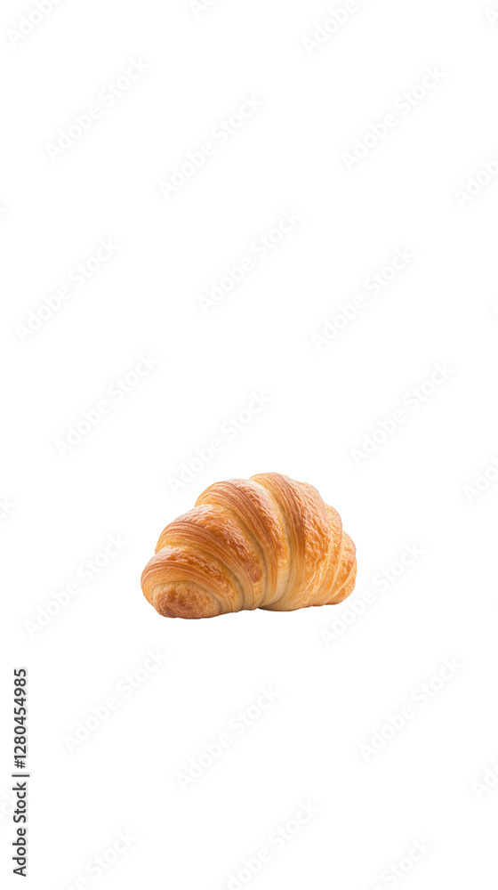 Golden Croissant: A perfectly baked, golden-brown croissant, a delightful treat, sits ready to be enjoyed. Golden Croissant: A perfectly baked, golden-brown croissant, a delightful treat, sits ready to be enjoyed.