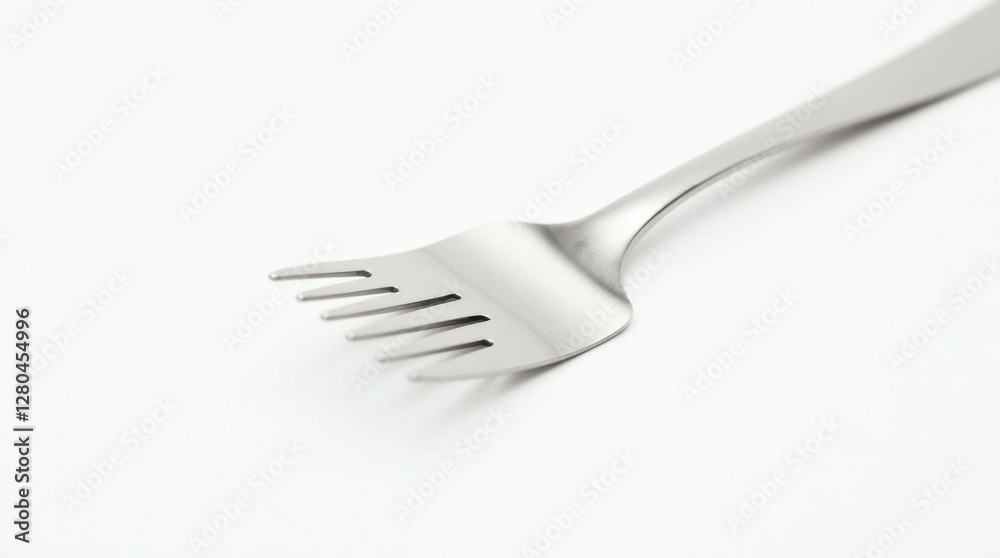 Diagonal Stainless Steel Fork with Reflections Diagonal Stainless Steel Fork with Reflections