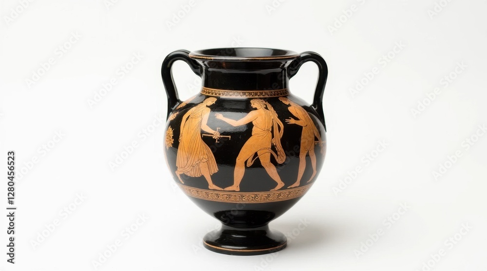 Ancient Greek Amphora with Mythological Painting Ancient Greek Amphora with Mythological Painting