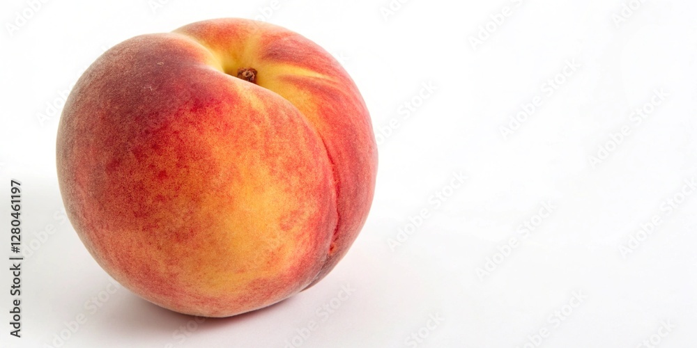 Stunning peach with a glossy finish, perfect for showcasing in food photography. Stunning peach with a glossy finish, perfect for showcasing in food photography.