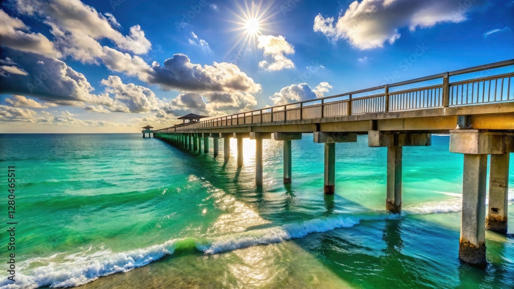 Sunny Isles Beach pier: stunning coastal photography, showcasing oceanfront architecture and Florida's beauty. Sunny Isles Beach pier: stunning coastal photography, showcasing oceanfront architecture and Florida's beauty.