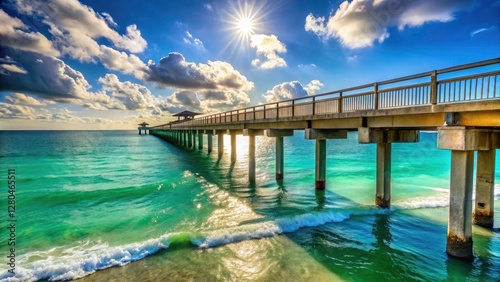 Wallpaper Mural Sunny Isles Beach pier: stunning coastal photography, showcasing oceanfront architecture and Florida's beauty. Torontodigital.ca