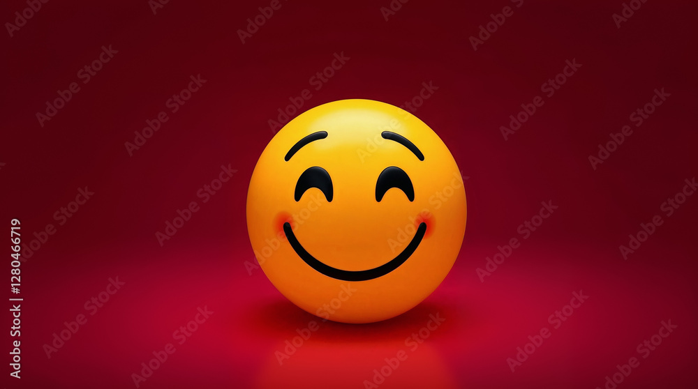 Fototapeta premium High emoji on red background
