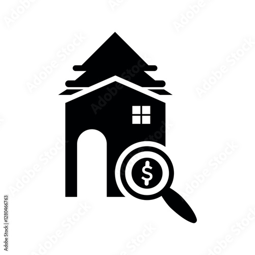 Home loan icon (vector illustration)