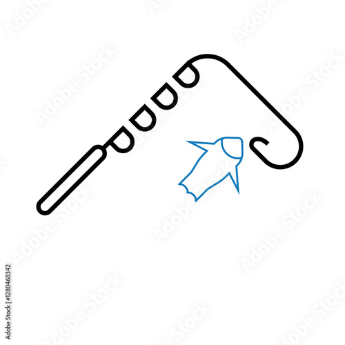 Summer fishing icon vector design.